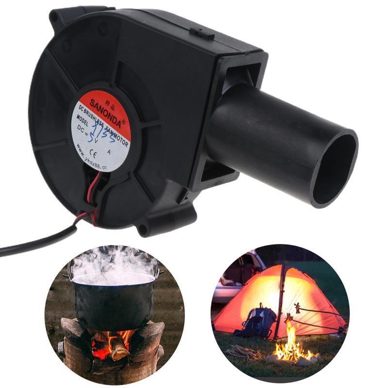 USB 5V BBQ Air Blower with Switch 3 Speed Cooling Fan for Cooking Camping Picnic