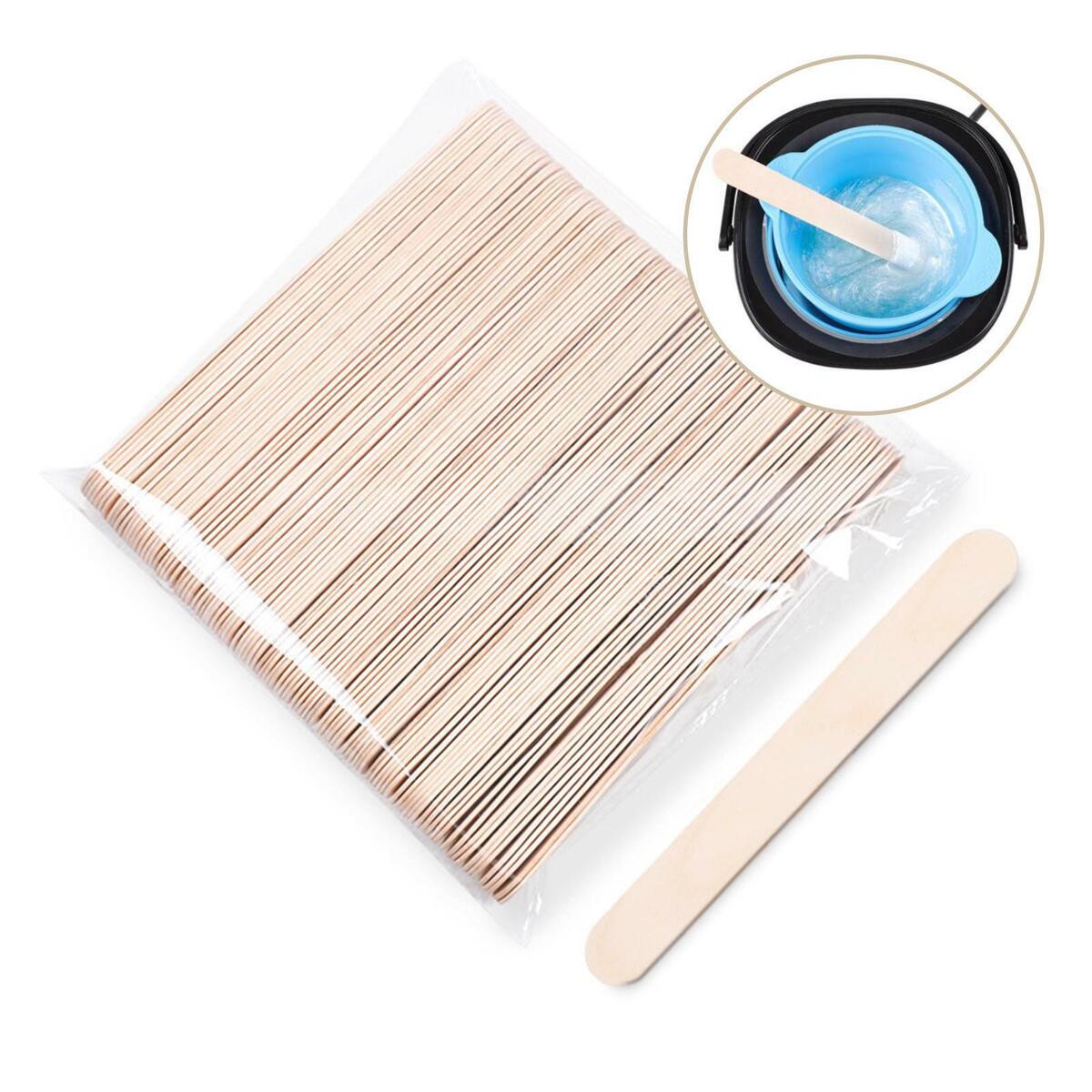 Wax Sticks Large Wooden Smooth Applicator Spatula for  Removal Nose Body