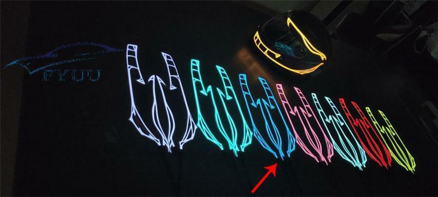 4in1 Motorcycle LED Riding Signal Helmet Cold Light Helmet Light Strip Kit Bar