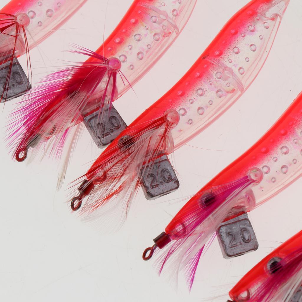 10x Freshwater Saltwater Sea Luminous Fishing Shrimp Lures Tackle Bait Lures