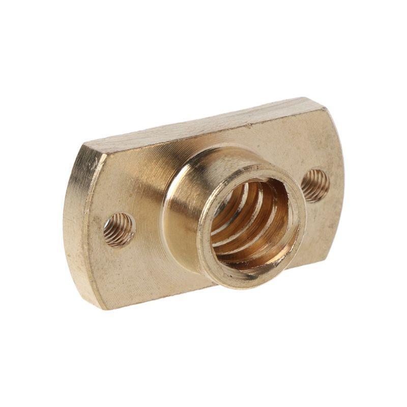 T8 nut Pitch 2mm Lead 8mm Brass T8x8mm Flange Lead Screw Nut for CNC Parts