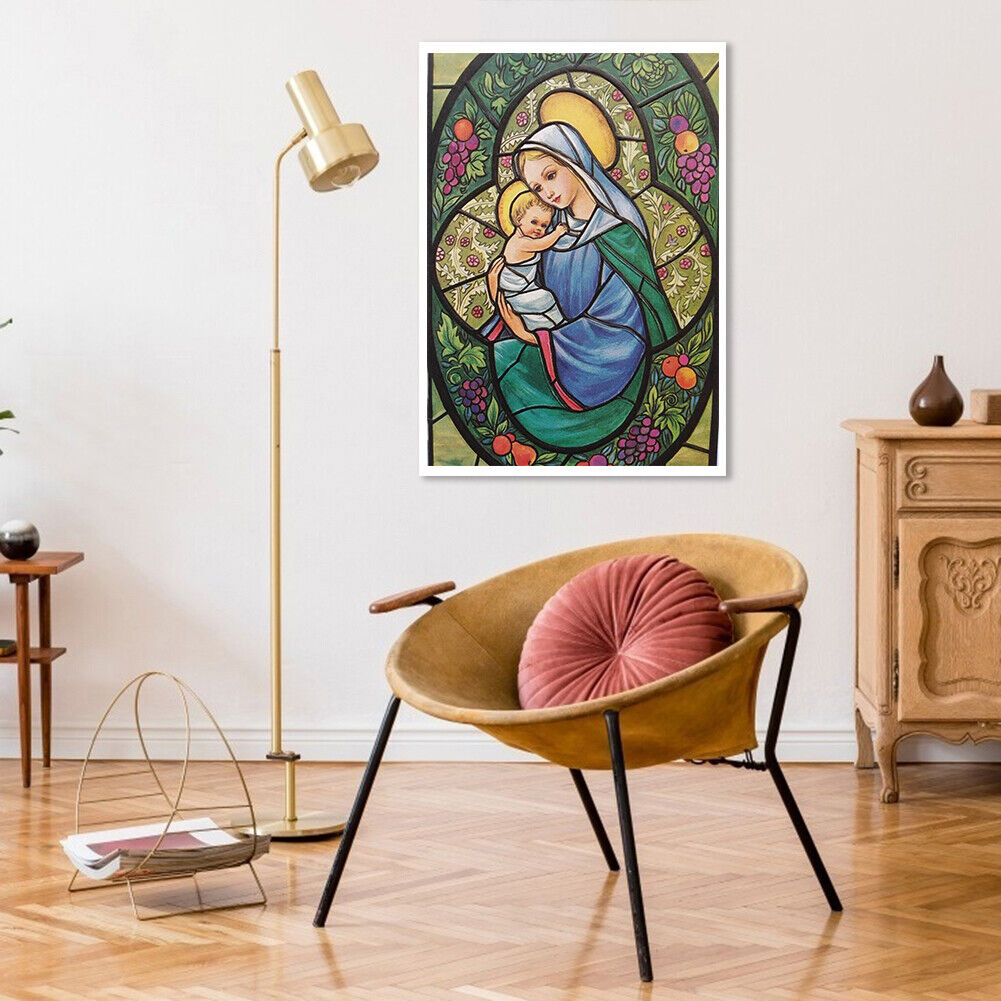 5D Warm Mother Child DIY Embroidery Full Round Drill Diamond Painting Decor