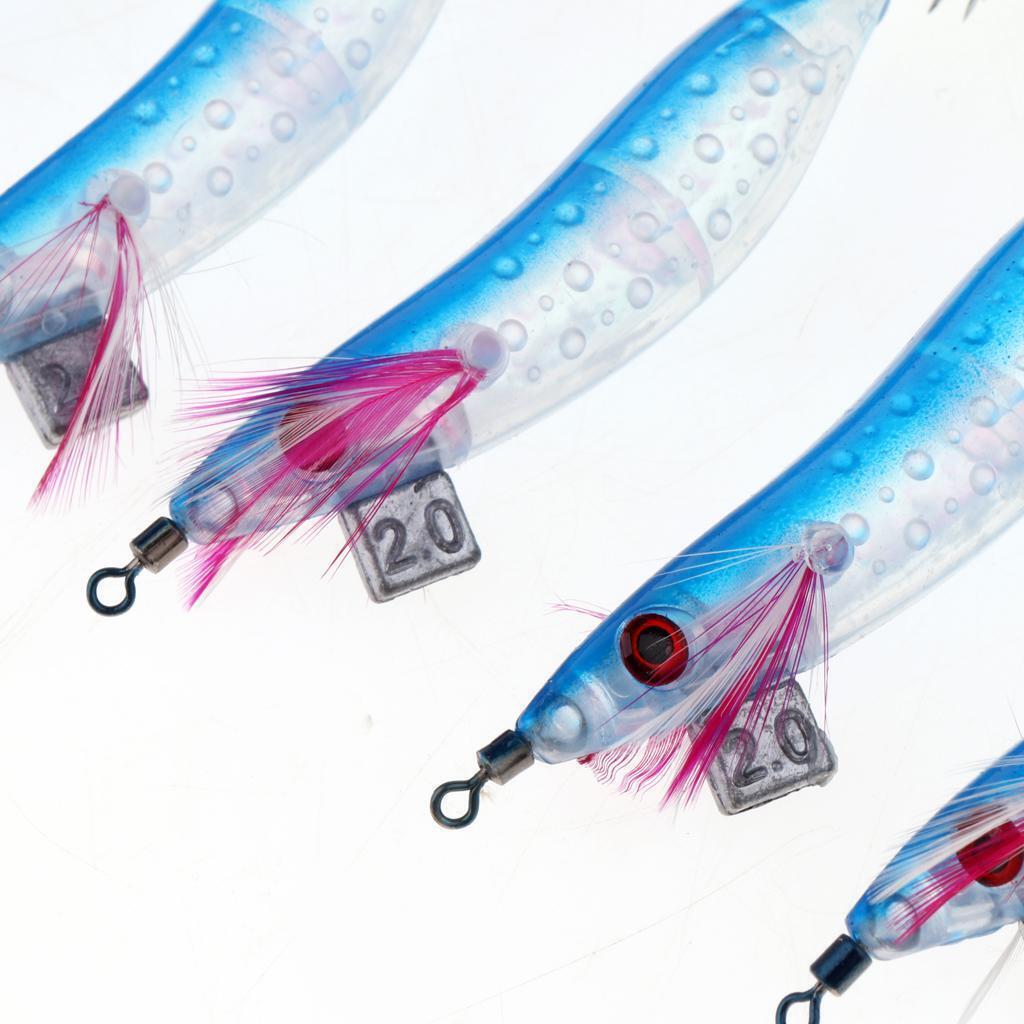 10x Freshwater Saltwater Sea Luminous Fishing Shrimp Lures Tackle Bait Lures