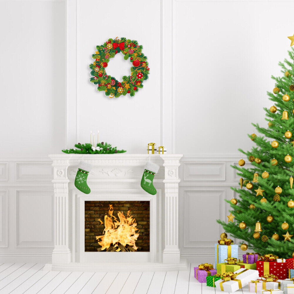5D DIY Diamond Painting Wreath Christmas Picture Kit Garland Craft (WXQ040)
