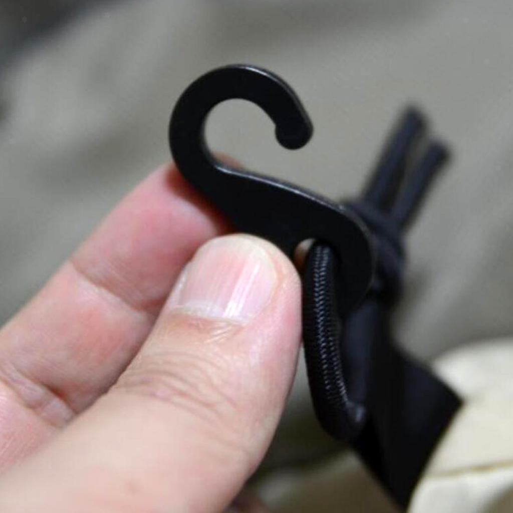 aternee 20Pieces Bungee Cord Hooks Elastic String Karabiner Shock Cord Snap Ends