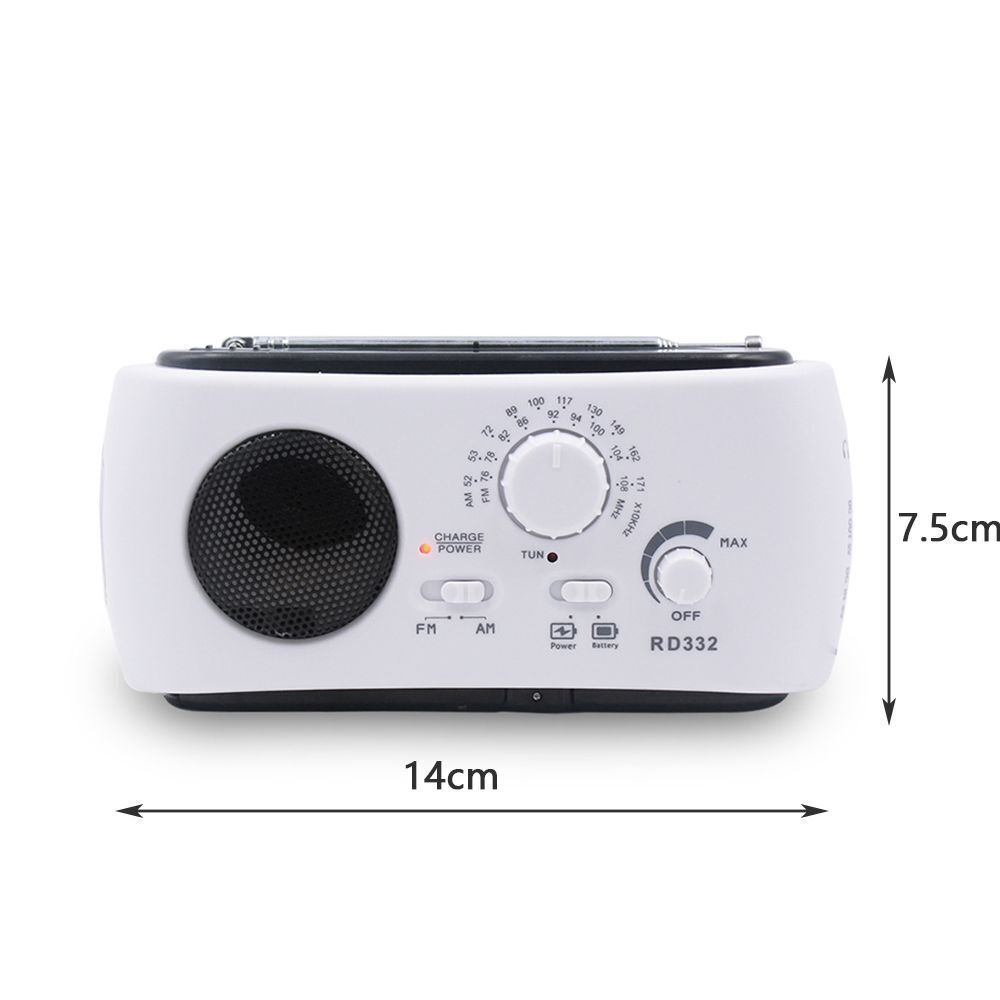 Lighting Outdoor Solar FM Radio AM FM Radio Hand Crank Dynamo Emergency Radio