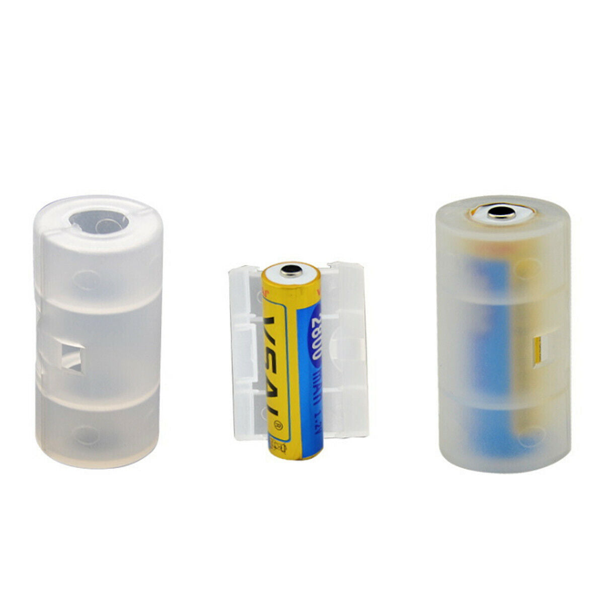 4Pcs AA to C Battery Cover Converter Boxes Adaptor Adapter Case Shell Holder