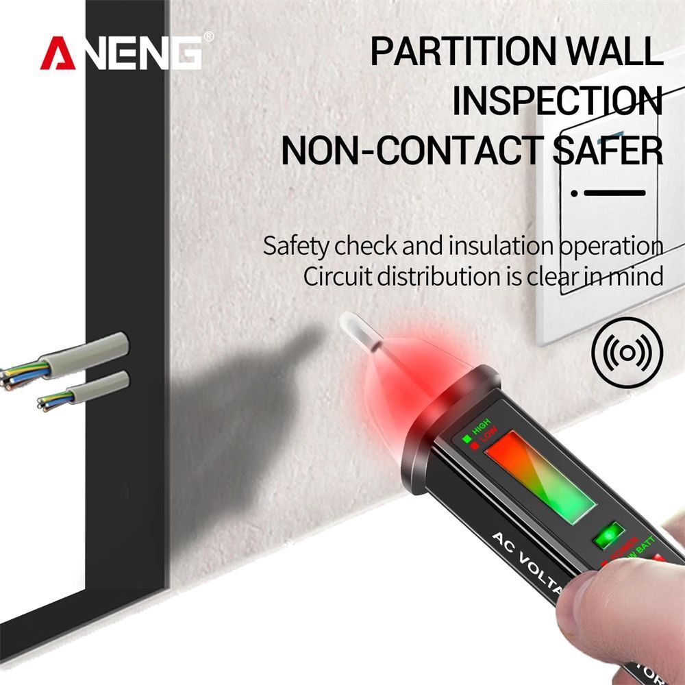 LED 12V-1000v Tester Meter Non-contact Voltage Meter AC Voltage Detector Tester