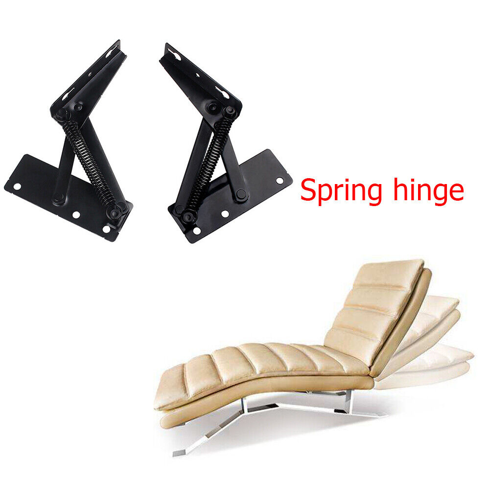 2pcs 10kg 80 Degree Folding Cabinet Door Lift Up Top Sofa Bed Spring Hinges