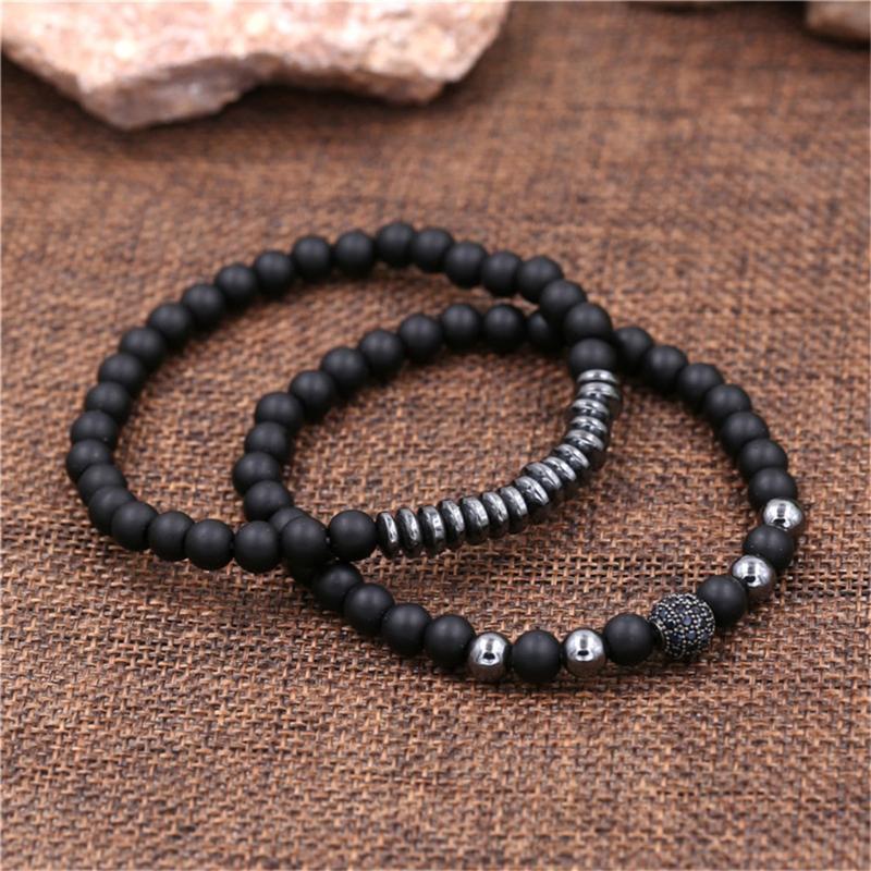 3Pieces Men's Bracelet Masculine Natural Bangle & Bracelet Fashion Jewelry Set