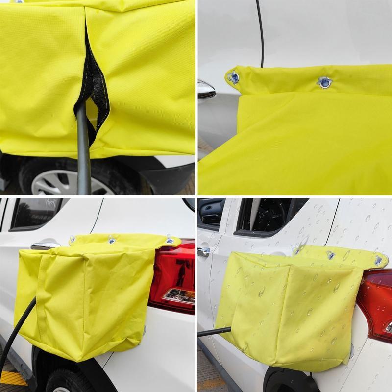 Charging Port Cover Waterproof Weather Protect for Electric Car with Steel Shell