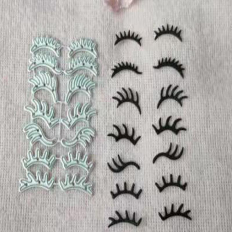 Mini Eyelash Embossing Metal Cutting Dies Stencil Cartoon DIY Scrapbook Template