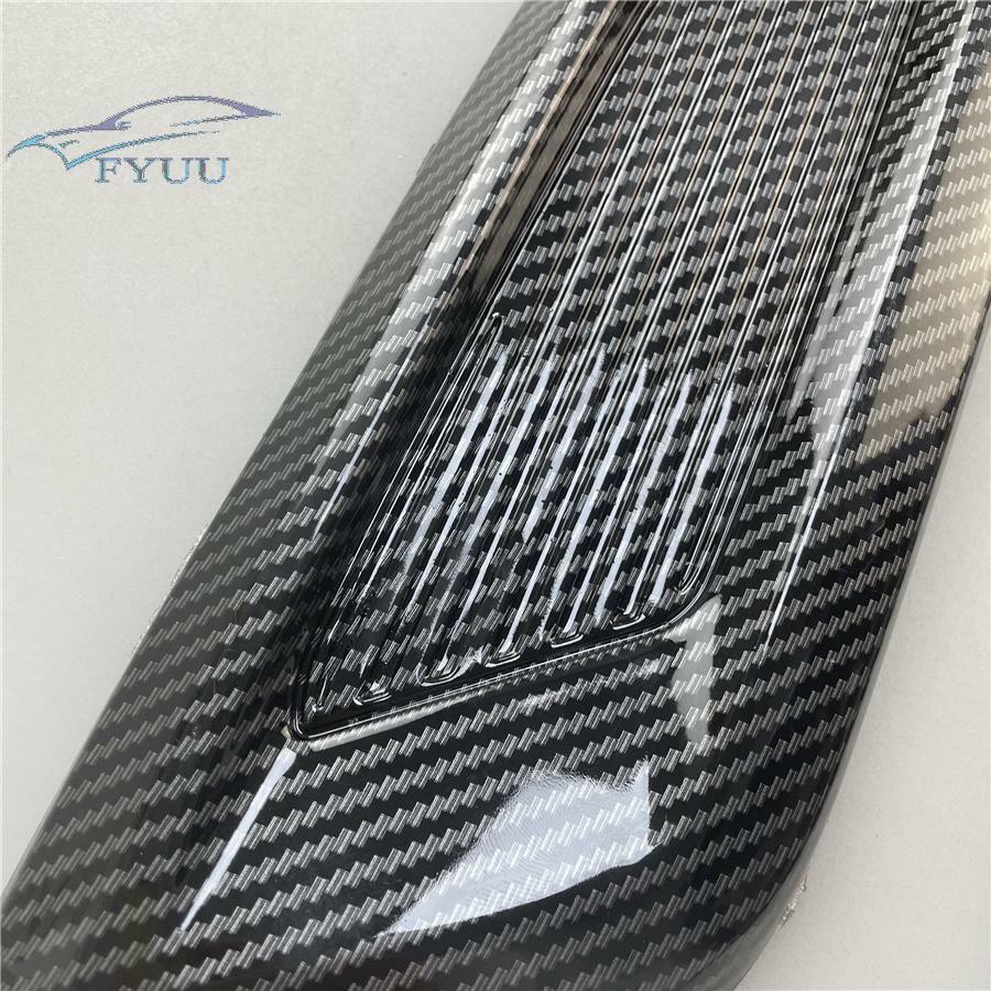 2xCarbon Fiber Color Car Air Flow Intake Hood Scoop Vent Bonnet Decorative Cover