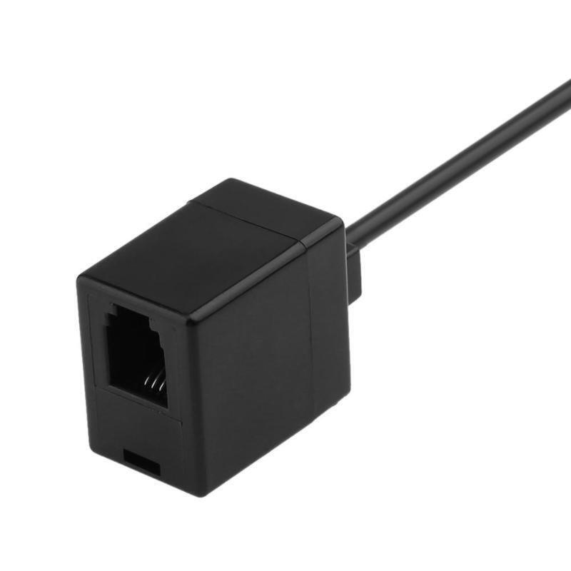 RJ9 4P4C Male-To-Female Port Connector Headset Phone Extension Cable Adapter