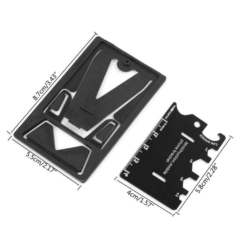 1Pc Outdoor Travel Stainless Steel Mini Mobile Phone Bracket Card Bottle Opener