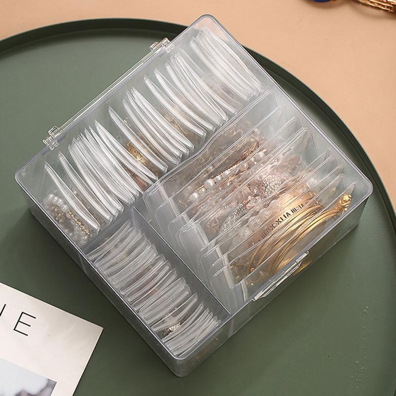 Clear Jewelry Storage Box Gifts Jewelry Zip-lock Bag Reclosable Necklace Bags