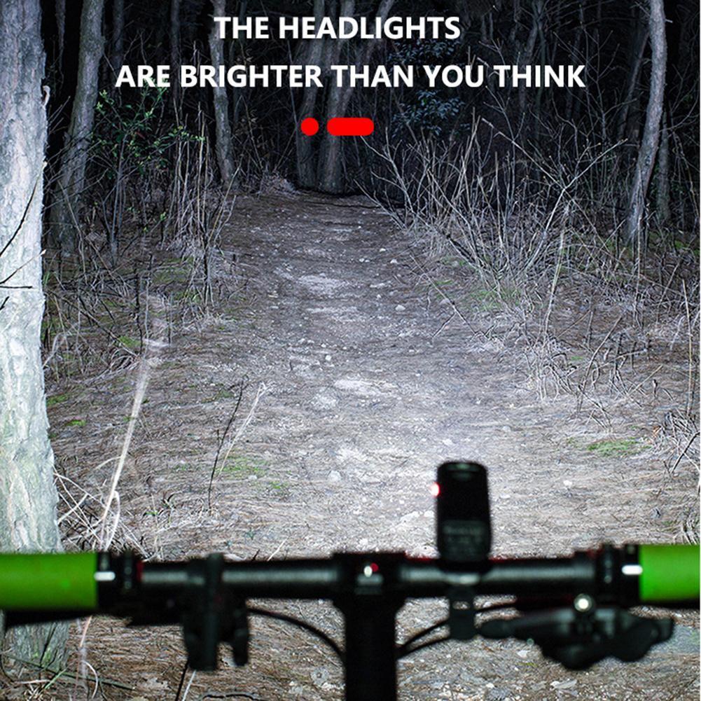 T6 LED MTB Bicycle Light 10W 800LM 6 Modes USB Rechargeable+LED Flash Light