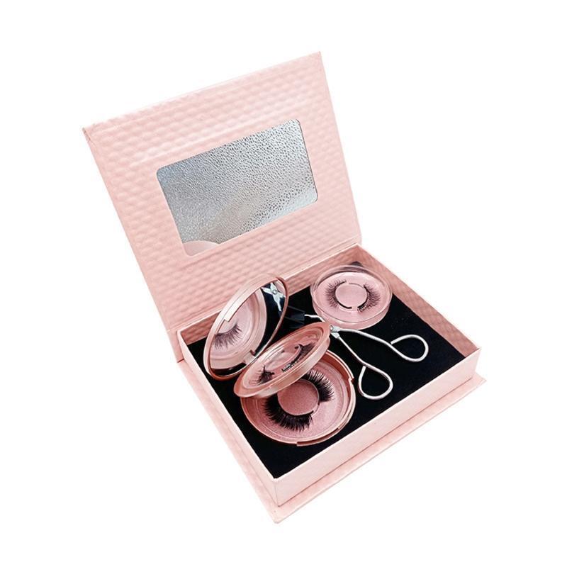 3 Pairs Natural Look False Lashes Set Waterproof Magnetic Eyelashes Kit with Box