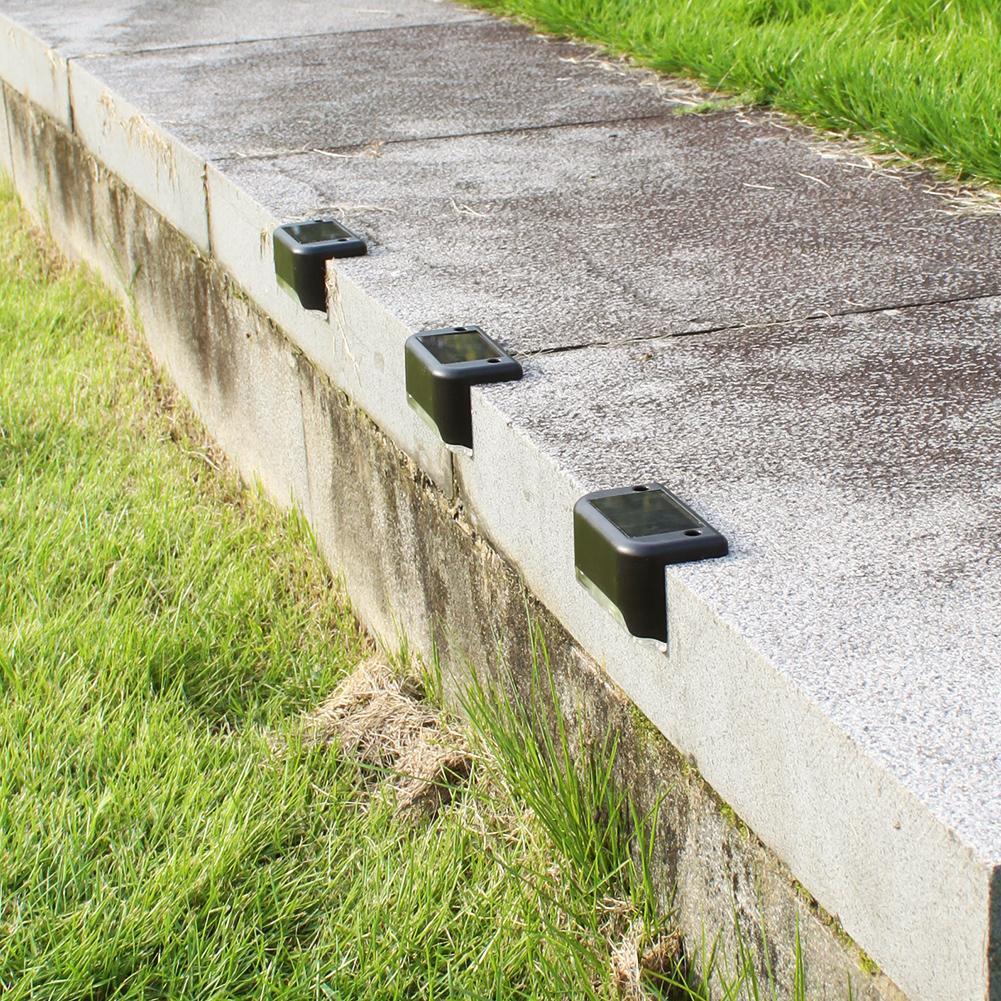 LED Wall Lamps Waterproof Stair Lights Solar Powered Courtyard Street Lamps