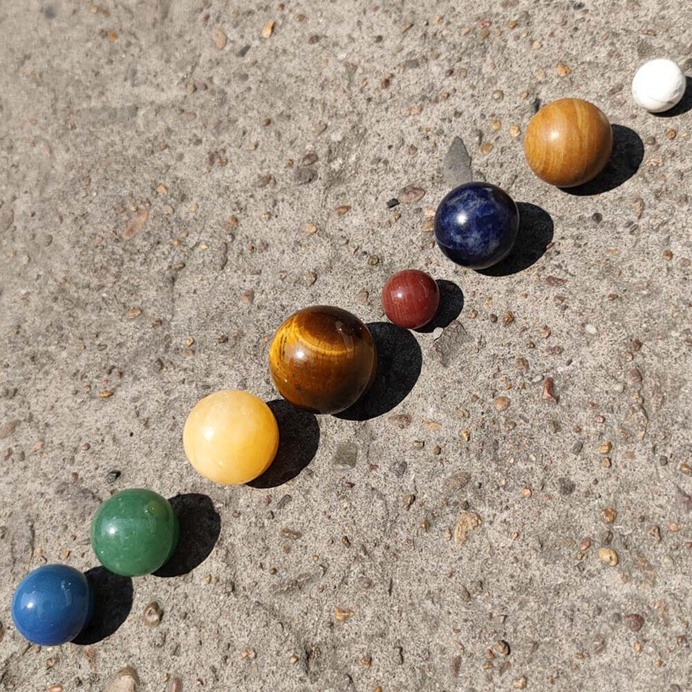 Crystal Solar System Eight Planet Balls Gem Collection Home Decor Ornament