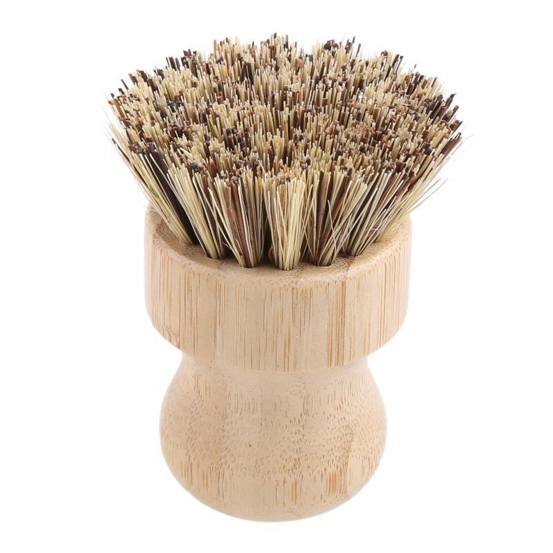 Plant Based Cleaning Brush Set 4 Piece, Beech Wood and Coconut Bristle Wooden Pa