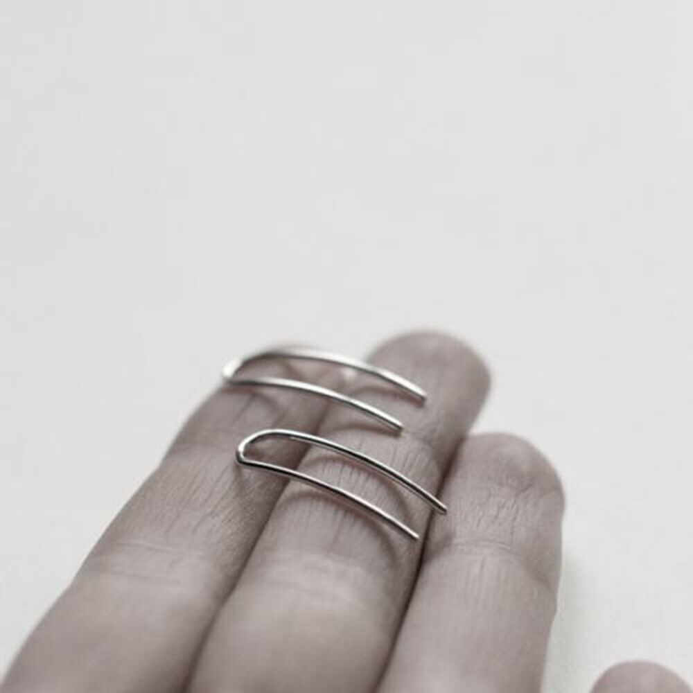 Minimalist Party Club Women Copper Line Simple U Earrings Geometry Ear Stud