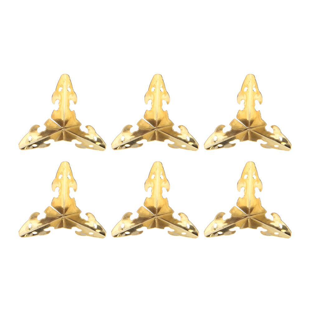 12pcs Metal Carve Jewelry Box Corner Protector Furniture Decorative Bracket