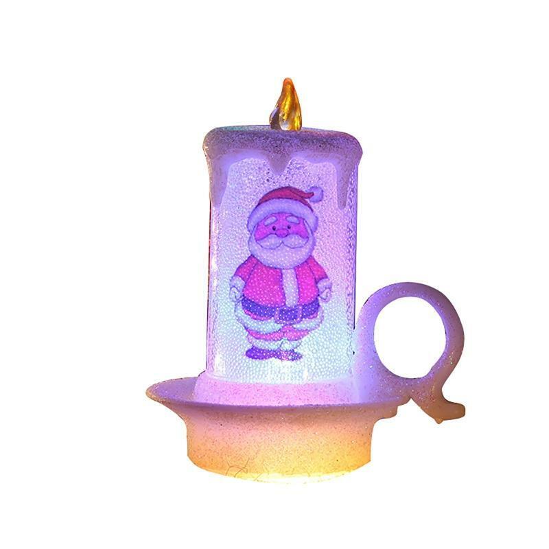 12pc Christmas Decoration Night Candle Light LED Electronic Candle Snowman Light