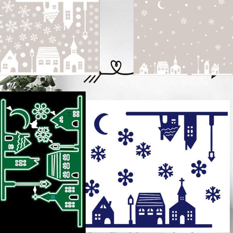 Star Moon House Metal Cutting Dies Stencil DIY Scrapbooking Album Stamp Paper