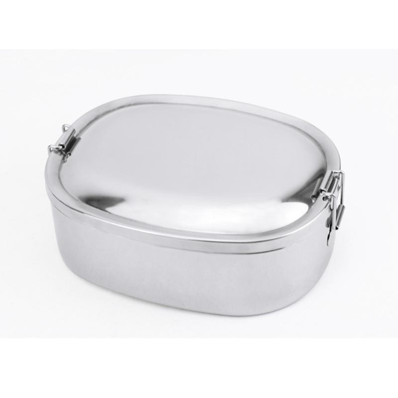 304 Stainless Steel Square Lunch Box Bento Food Picnic Container Snack Breakfast