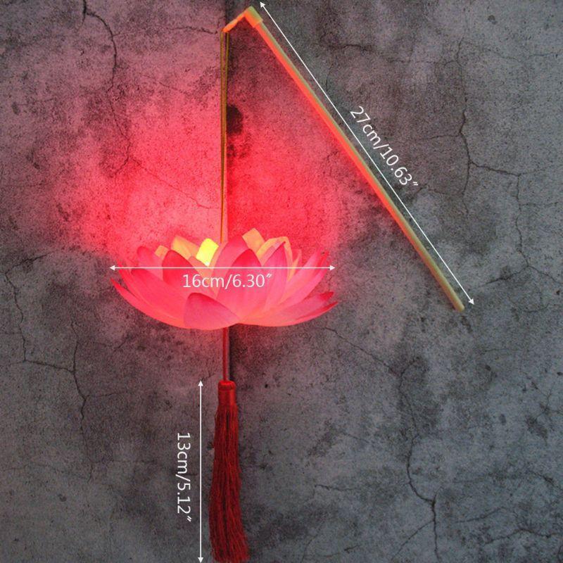 Portable Amazing Blossom Lotus Flower Light Lamp Party Glowing Lanterns For Gift