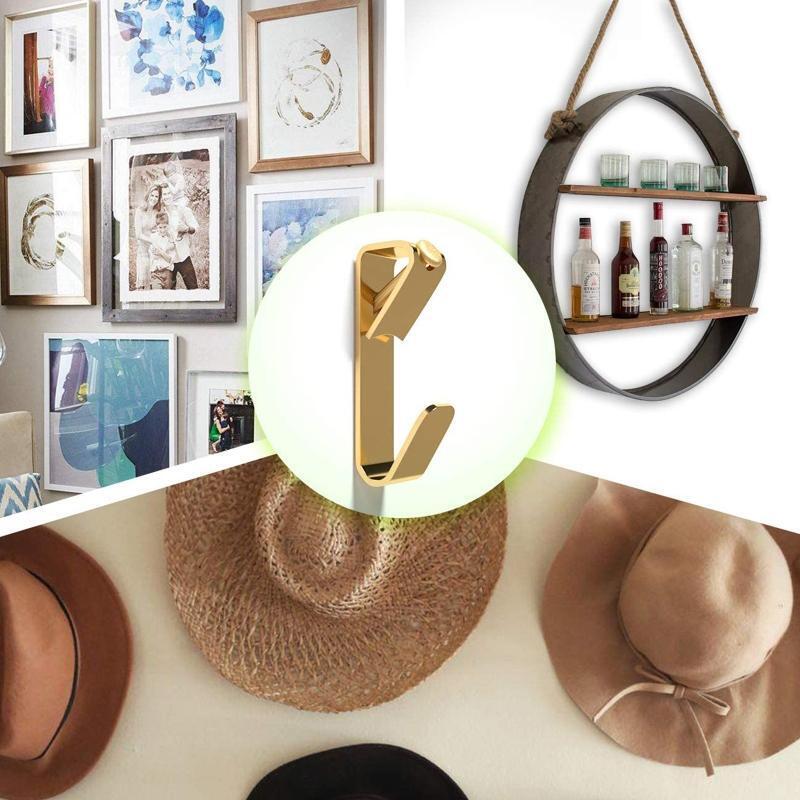 Picture Hangers 100 Pcs Metal Photo Album Hangers Hook 30LB Capacity