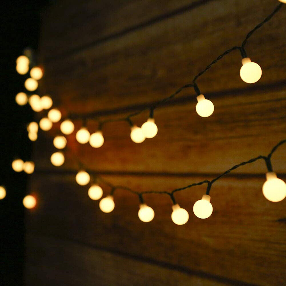 LED Solar String Lights Waterproof Crystal Balls Fairy Lamps Garden Decor