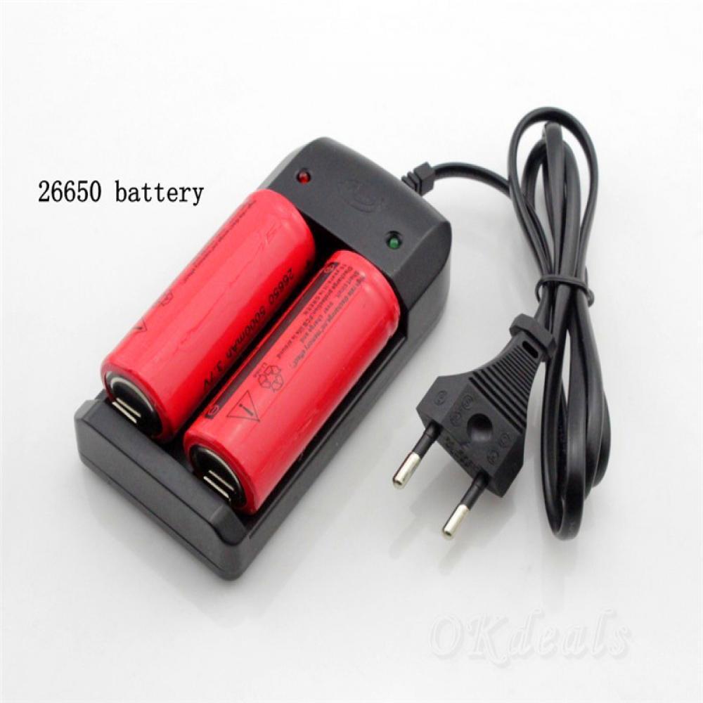 Universal New Auto Off 26650 18650 16340 14500 Eu Plug Battery Charger Li-ion