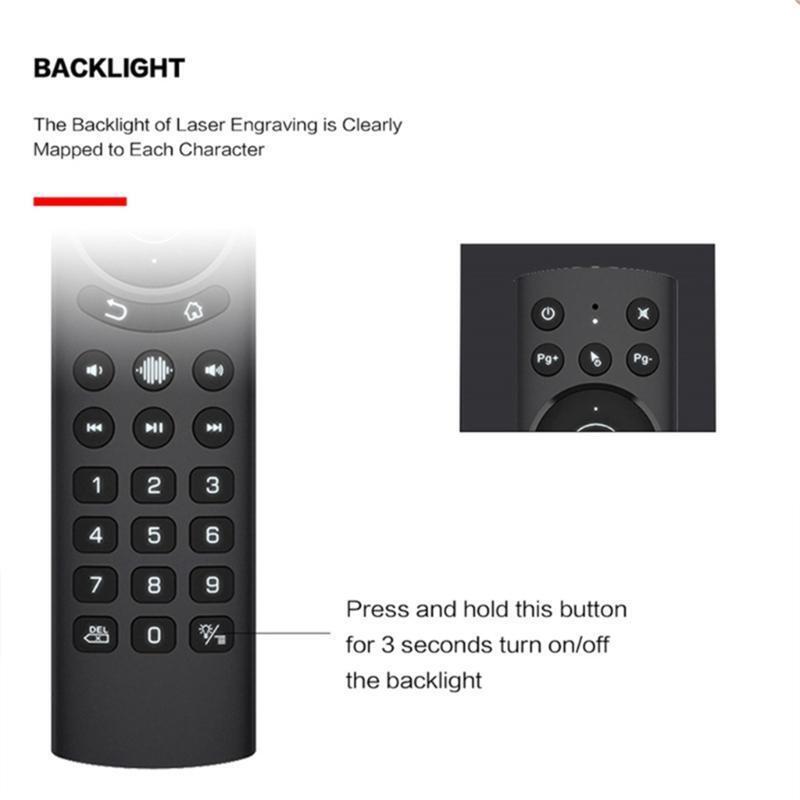 Voice Remote Air Mouse Remote, 2.4G RF Wireless Remote Control for Android Box