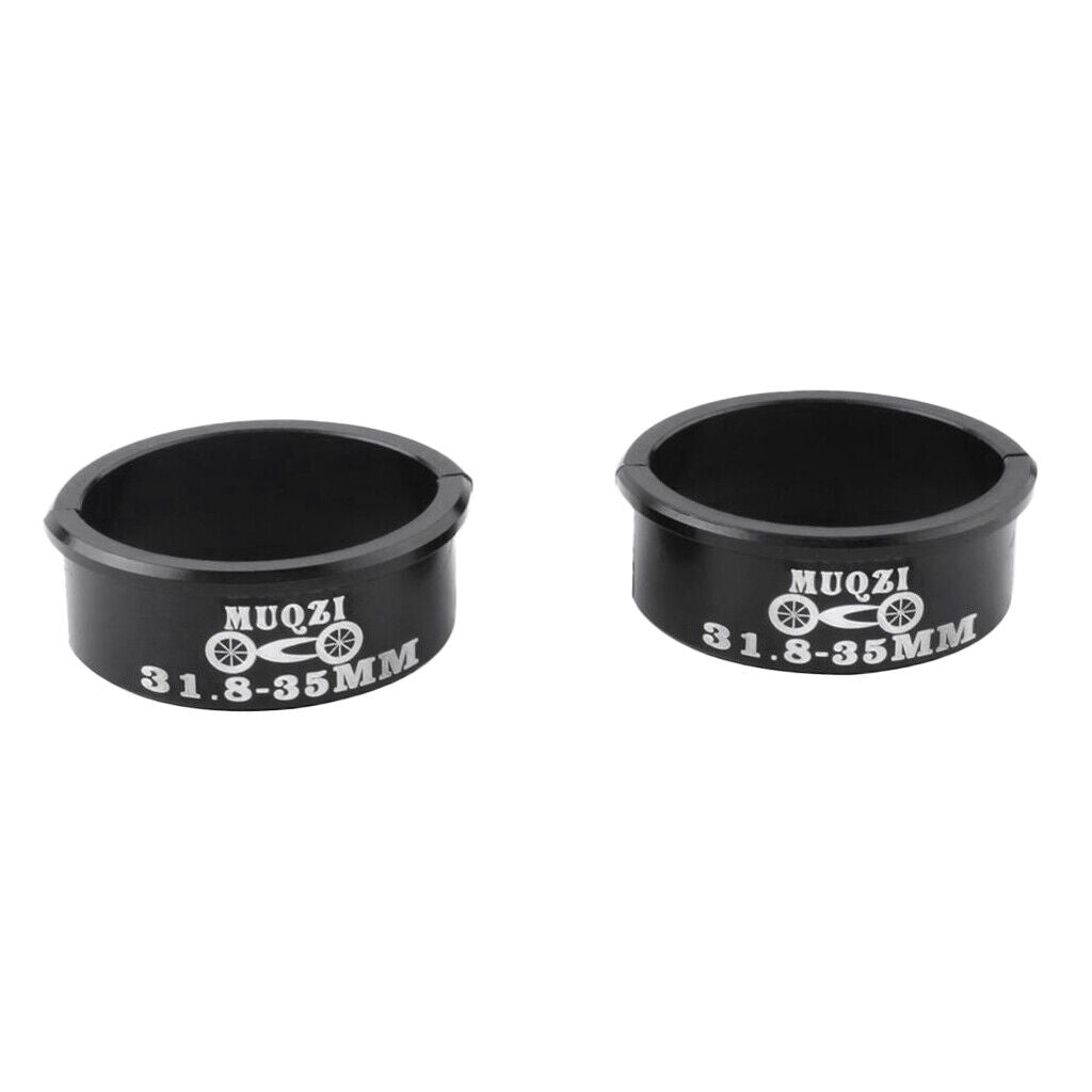 4 Pieces Bicycle Handlebar Shim 31.8mm to 35mm  MTB Road  Black