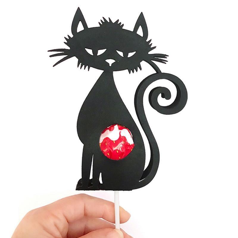 Cat Lollipop Holder Metal Cutting Dies Photo Album Decoration Accessories DIY