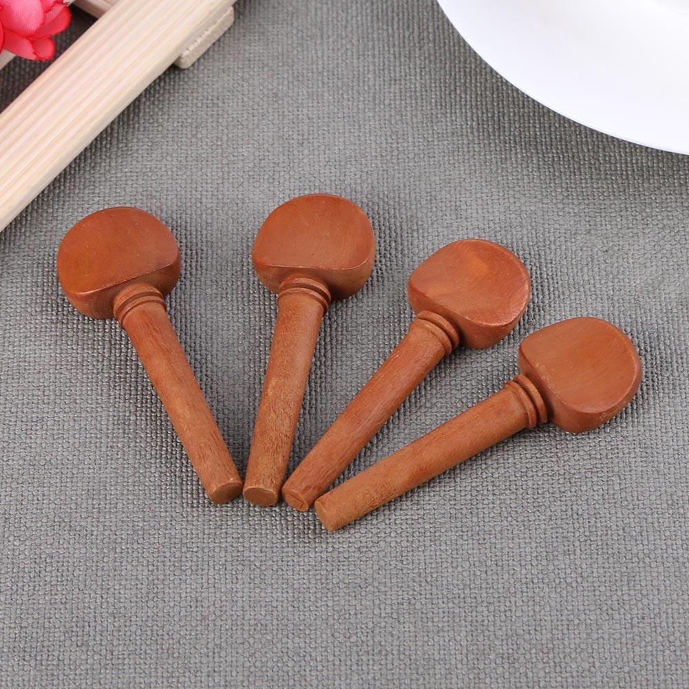 4pcs Violin Fiddle Tuning Peg Set Jujube Wood Replacement Violin Parts