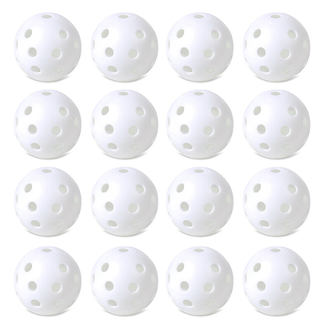100 White Golf Balls Practice Sports Training Airflow Balls Hollow Perforated Li
