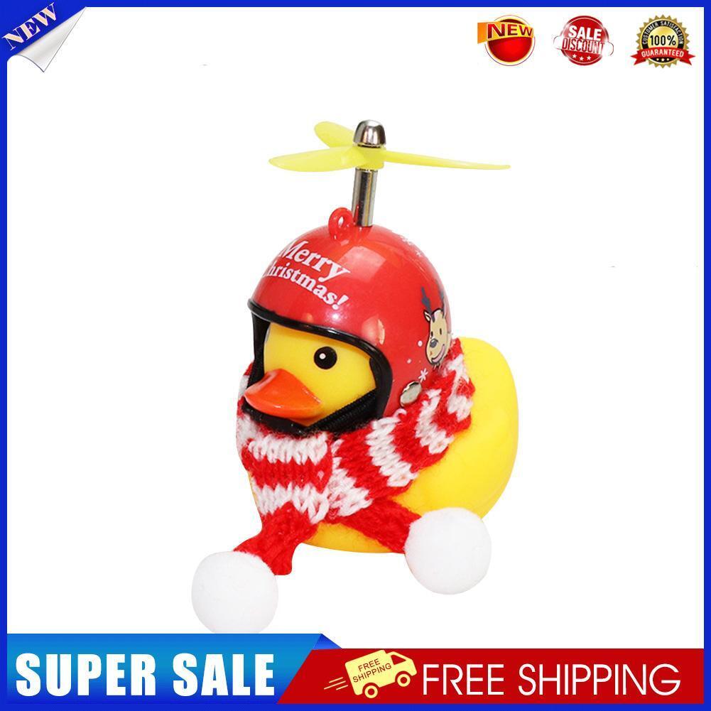 Scooter Bike Mini Wind-Breaking Duck Bamboo Dragonfly Helmet Car Decor (A)