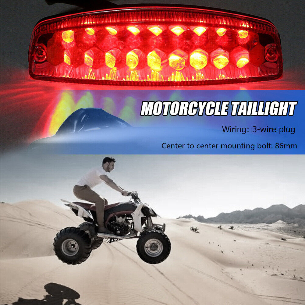 12V 16 LED Motorcycle Rear Tail Brake Lights for 50cc 125cc ATV Quad Kart
