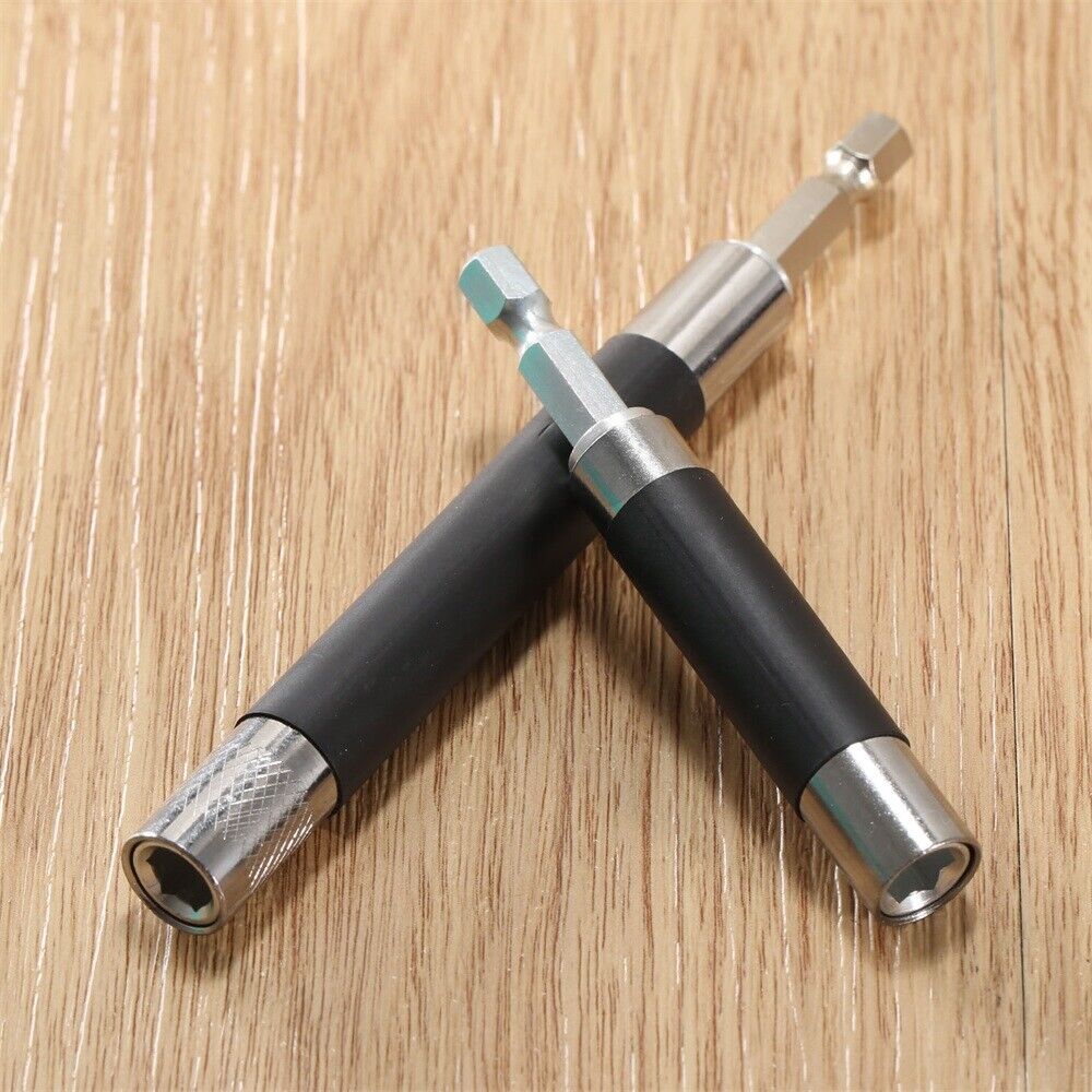 80mm-200mm Extended Shaft Power Screwdriver Holder Drill Bit Adapter Hex Shank