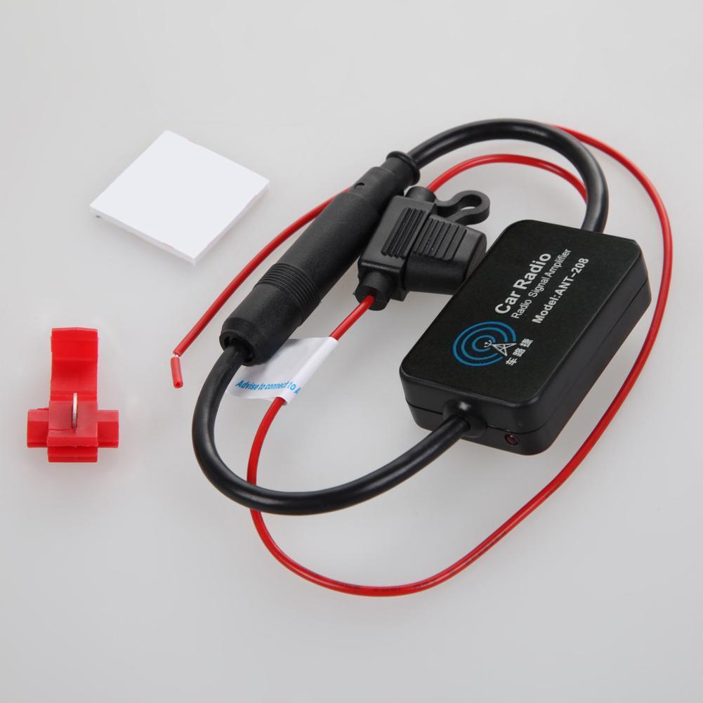 FM 88-108MHz Car Antenna Signal Amp Booster Radio Amplifier