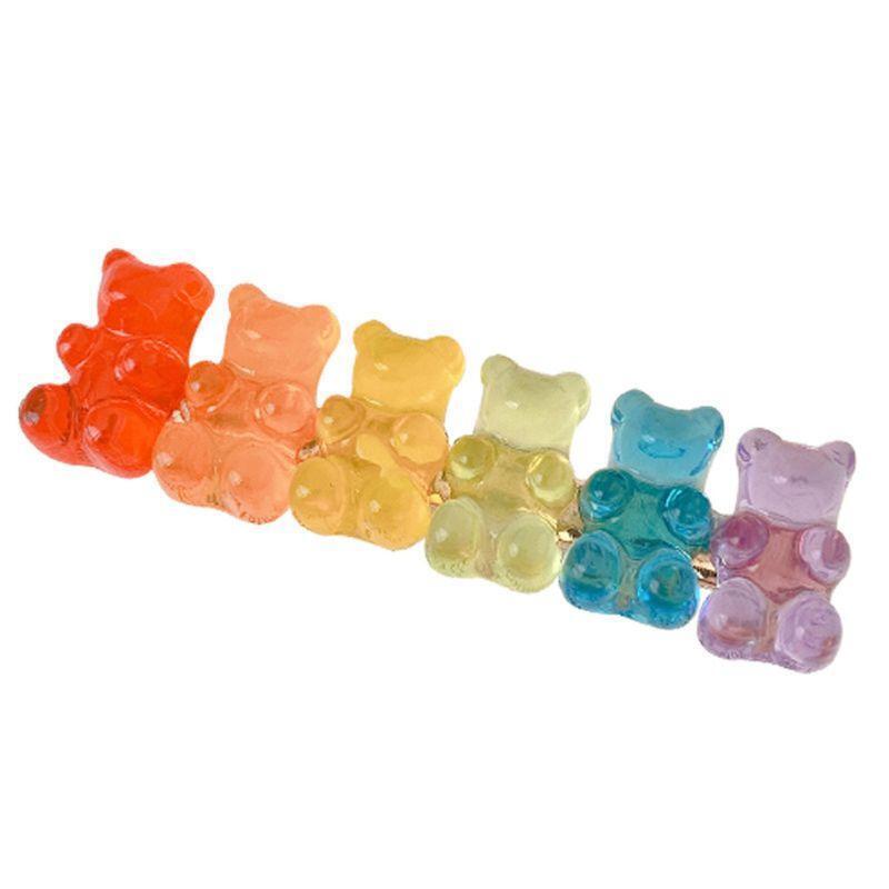 6Pcs  Moon Cross Flower Bear Nail Art Silicone Mold Nail Carving Templates Tools