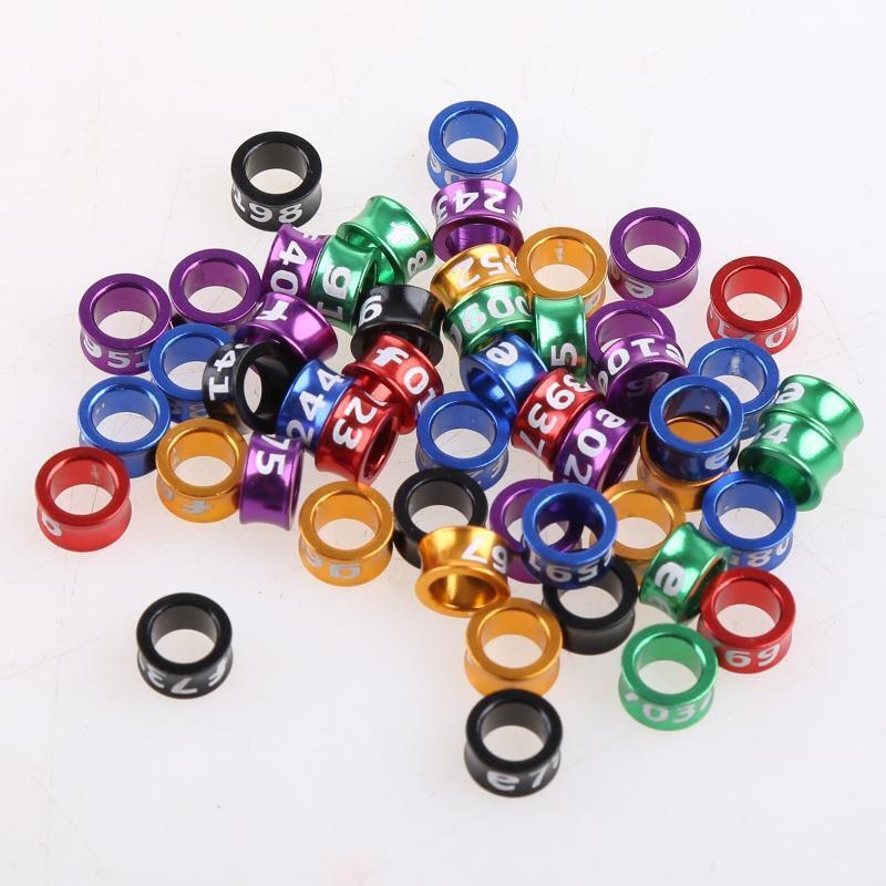 50 Pcs Pigeon Bands Bird 5mm Foot Ring Species Identify Training Rings Pet Bird