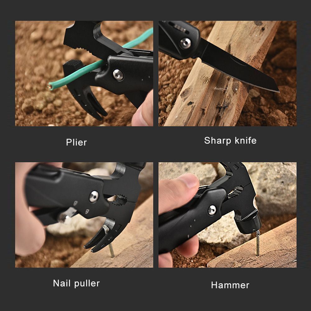 Tool Outdoor Hiking Multifunctional Multitool Claw Hammer Folding Hammer Pliers