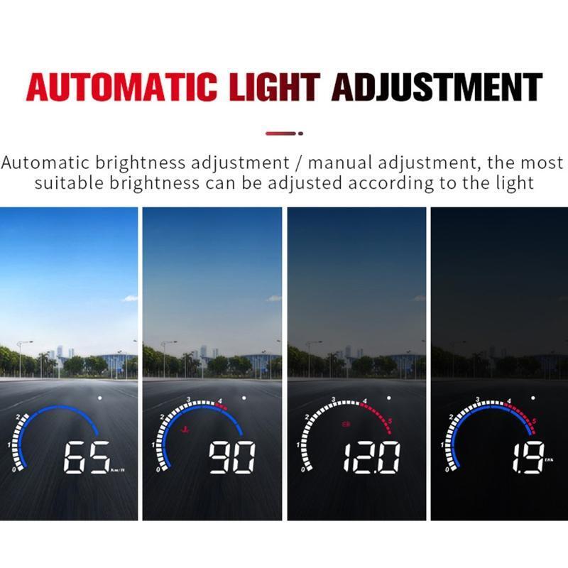 HUD Display Car HUD OBD Head Up Display Smart Screen Display Speedometer Alarm