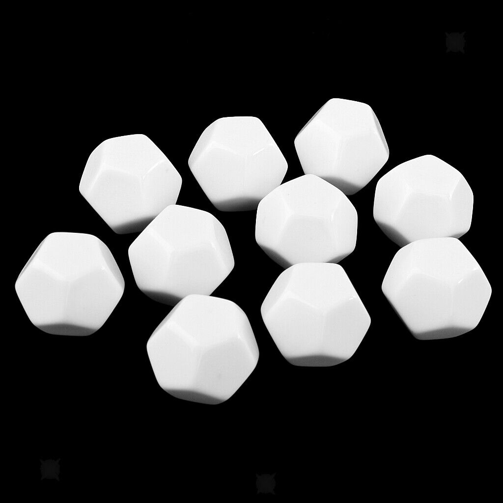 16mm White Blank D12  Educational Counting Cubes for  &