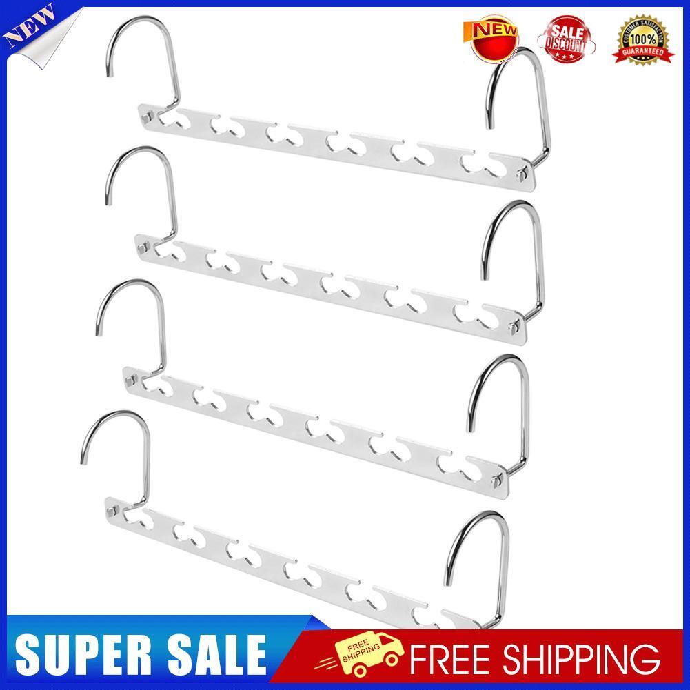 Half Toroidal Universal Metal Clothes Closet Hangers Practical Racks(4pcs)