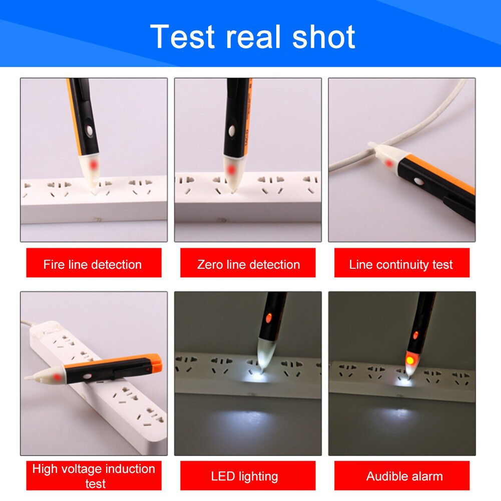 90-1000V AC Voltage Detectors Non-Contact Tester Pen Electric Test Pencil